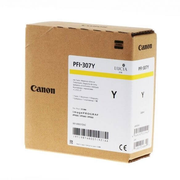 Canon PFI-307 Y cartouche d'encre Jaune 330ml d'origine