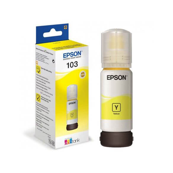 Flacon d'encre jaune série 103 Epson Ecotank (65 ml)