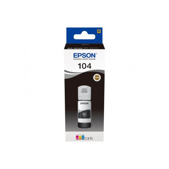 Flacon d'encre noire série 104 Epson Ecotank (65 ml) d'origine