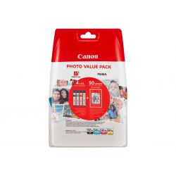 Canon CLI-581XL C/M/Y/BK Photo Value Pack - pack de 4 - à rendement élevé - noir, jaune, cyan, magenta réservo d'origine