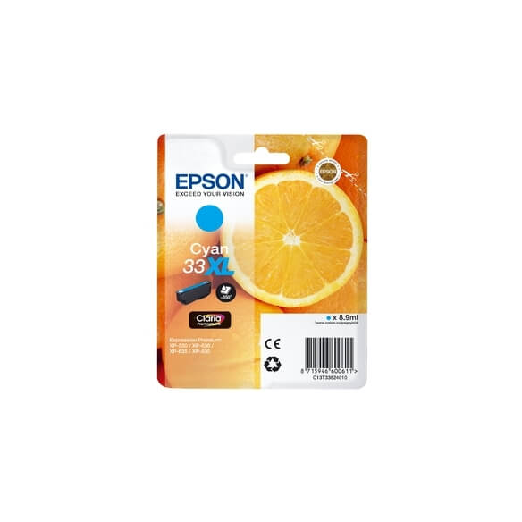 Epson 33 cartouche d'encre Cyan haute capacité pour Expression XP-530, 630, 635, 830 d'origine