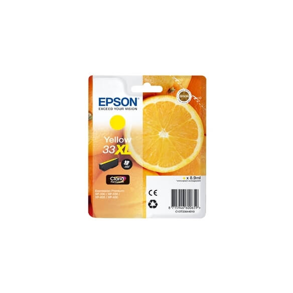 Epson 33 cartouche d'encre Jaune haute capacité pour Expression XP-530, 630, 635, 830 d'origine