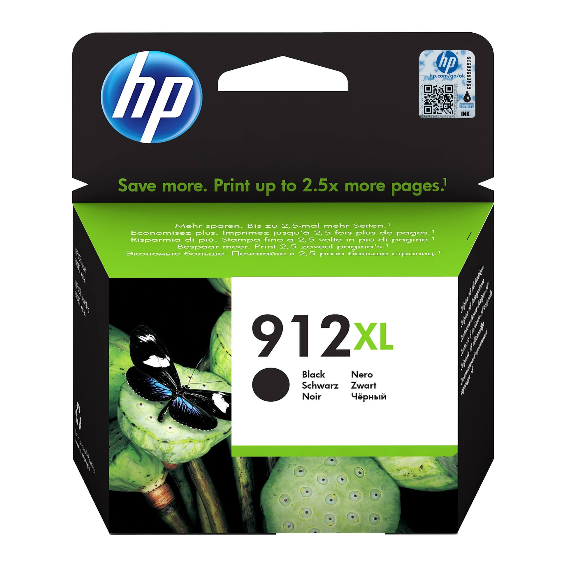 HP 912XL - à rendement élevé - noir - originale - cartouche d