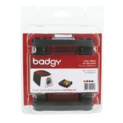 Badgy Cassette à ruban d'impression couleur 100 cartes