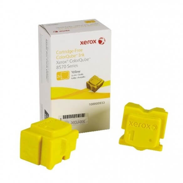 Xerox Encre solide ColorQube 8570/8580, jaune (2 bâtonnets 4400 pages) d'origine