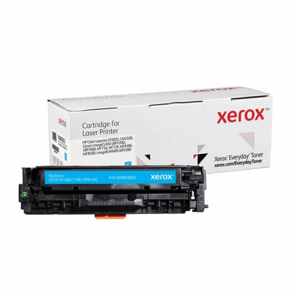 Cartouche de toner cyan Xerox Everyday pour imprimante Color LaserJet CP2025, CM2320, Canon imageCLASS LBP7200c...