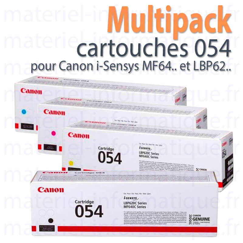 Multipack toner d'origine 4 couleurs 054 pour Canon MF645, MF643