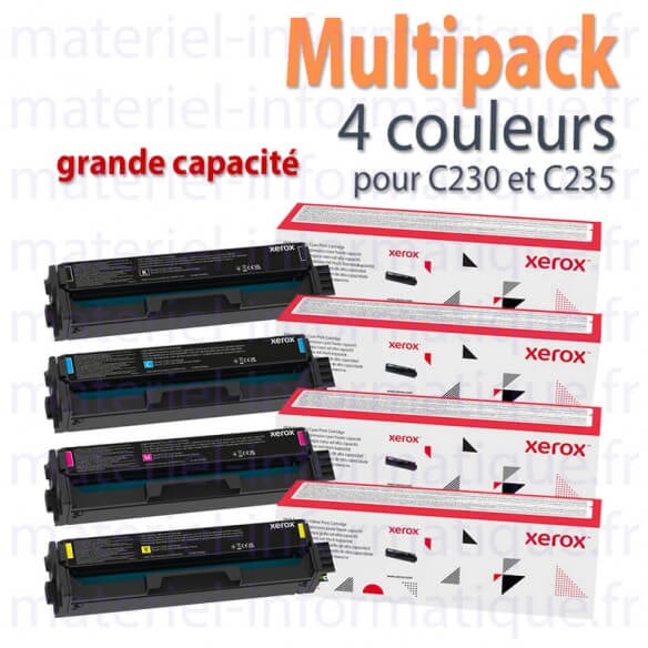 MultiPack 4 couleurs grande capacité Xerox pour C230 et C235