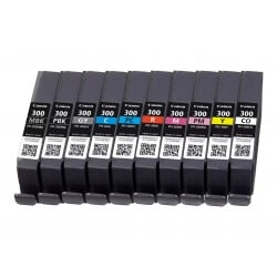 Canon PFI-MBK/PBK/CO/GY/R/C/M/Y/PC/PM 10 Ink Cartridge Multipack - pack de 10 - gris, jaune, cyan, magenta, rouge, noir mat, pho