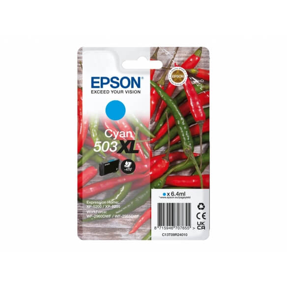 Epson 503XL - XL - cyan - original - cartouche d'encre
