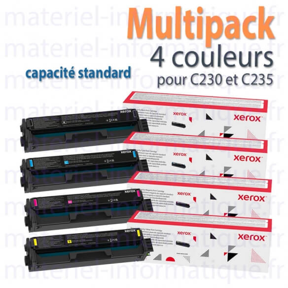 MultiPack 4 couleurs capacité standard Xerox pour C230 et C235 d'origine