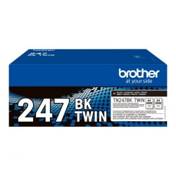 Brother TN247BK TWIN - pack de 2 - à rendement élevé - noir - original - cartouche de toner