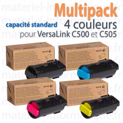 MultiPack 4 couleurs capacité standard Xerox pour C500 et C505 d'origine