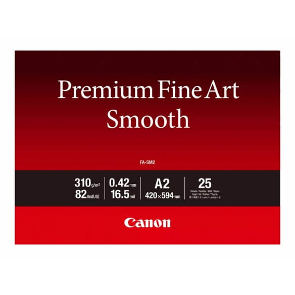 Canon Premium Fine Art FA-SM2 - papier photo - lisse - 25 feuille(s) - A2 - 310 g/m²