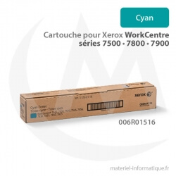 Cartouche de toner cyan pour Xerox WorkCentre séries 7500, 7800, 7900