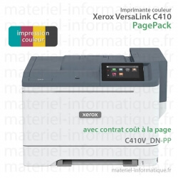 Imprimante laser couleur réseau recto-verso Xerox VersaLink C410 PagePack