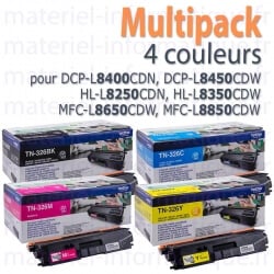 Multipack 4 couleurs Brother TN326 d'origine - TN326PACK