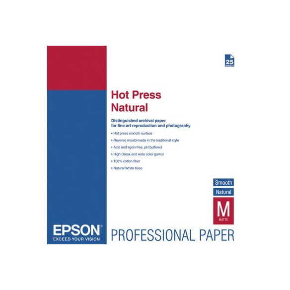 Epson Hot press bright Papier Photo A2 25 feuilles