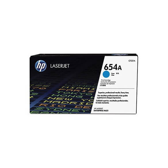 HP 654a cartouche de toner cyan 15000 pages Color LaserJet Enterprise M651dn - 1