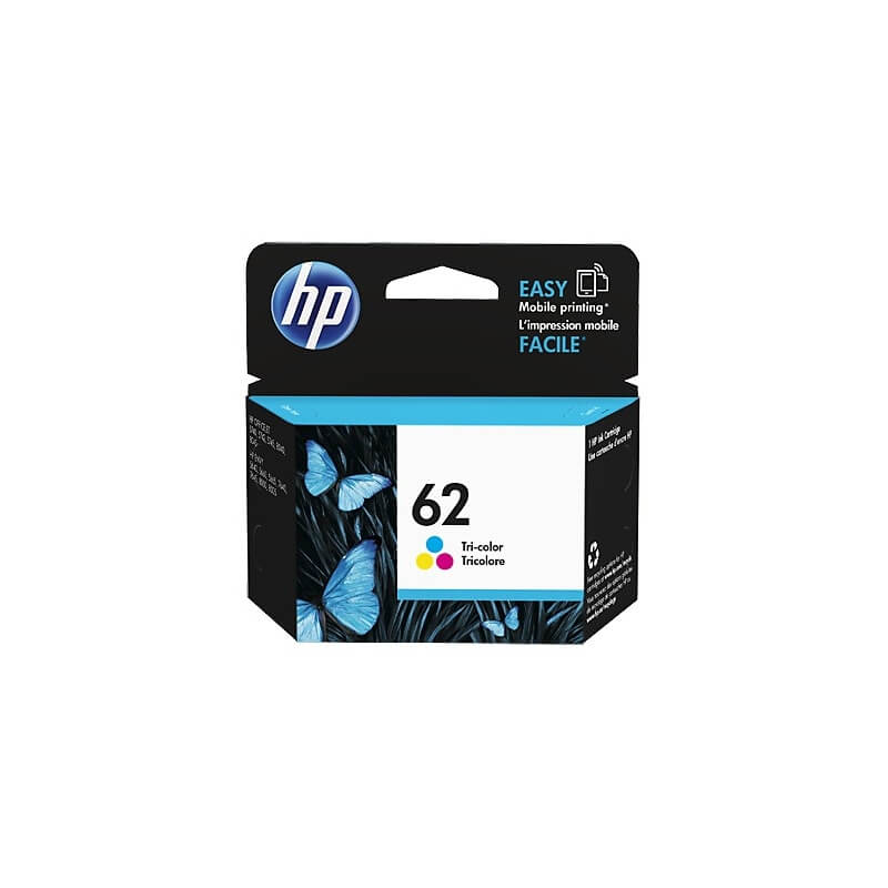HP 62 cartouche d'encre Tricolore pour Envy 55XX, 56XX, 76XX, Officejet  250, 57XX, 8040 d'origine