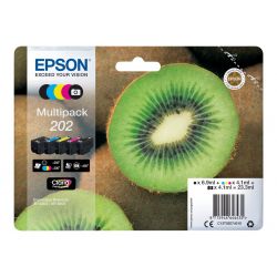 Epson 202 Multipack - pack de 5 - noir, jaune, cyan, magenta, photo noire cartouche d'encre d'origine