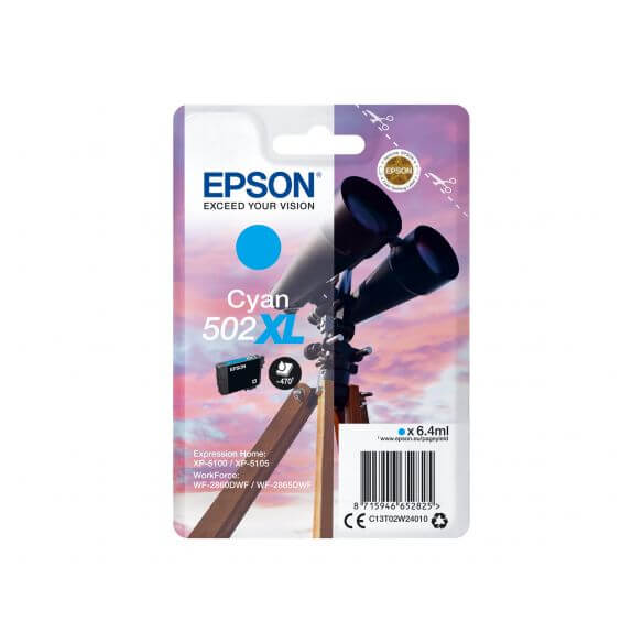 Epson 502XL - haute capacité - cyan cartouche d'encre d'origine
