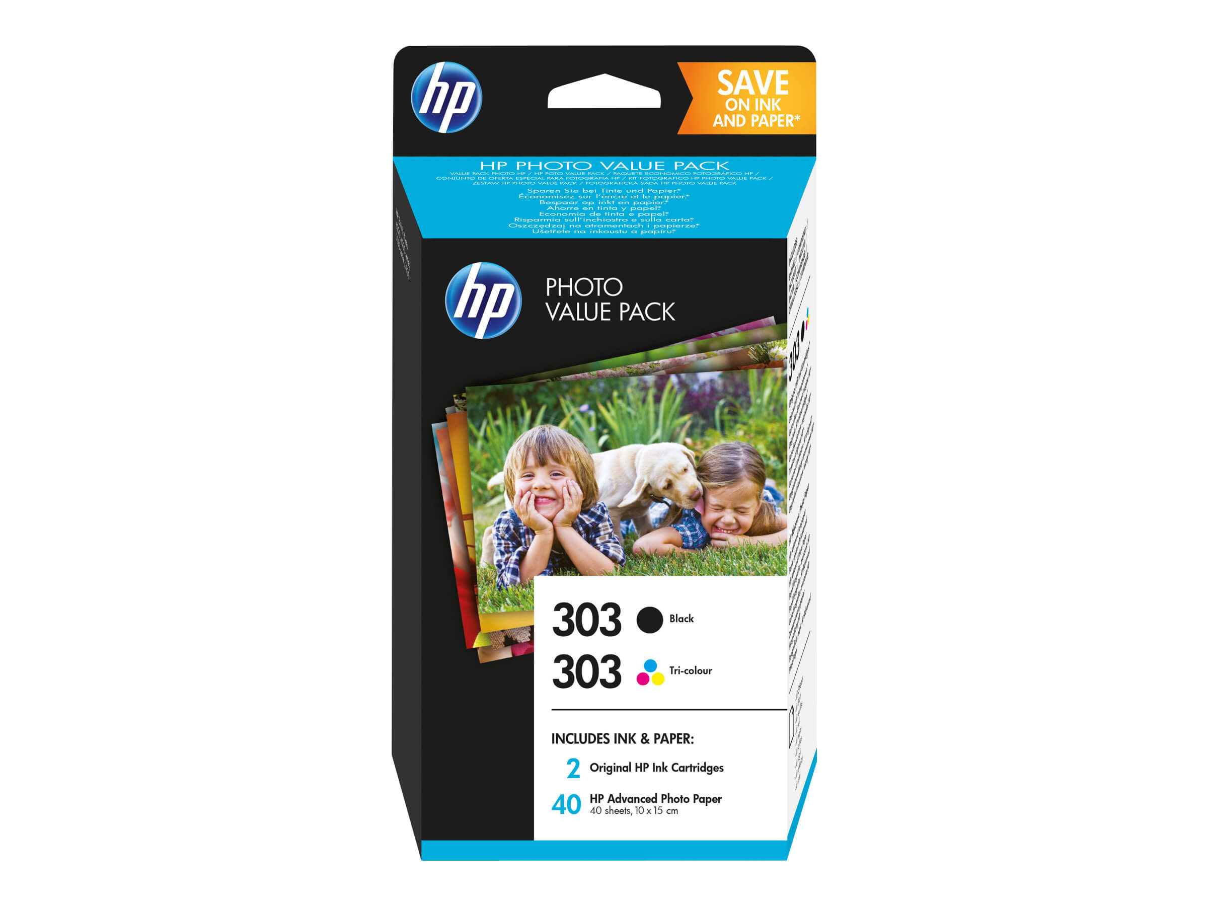 HP 303 Photo Value Pack - pack de 2 - noir, tricolore à base de