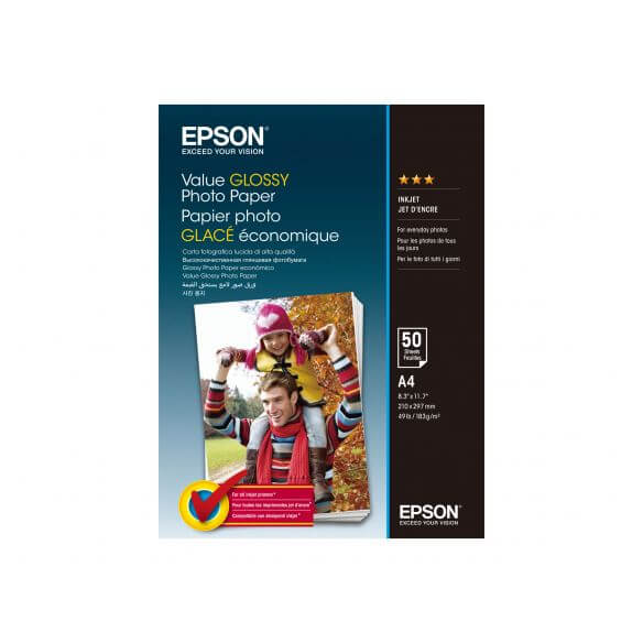 Epson Value papier photo 50 feuilles A4 183 g/m²