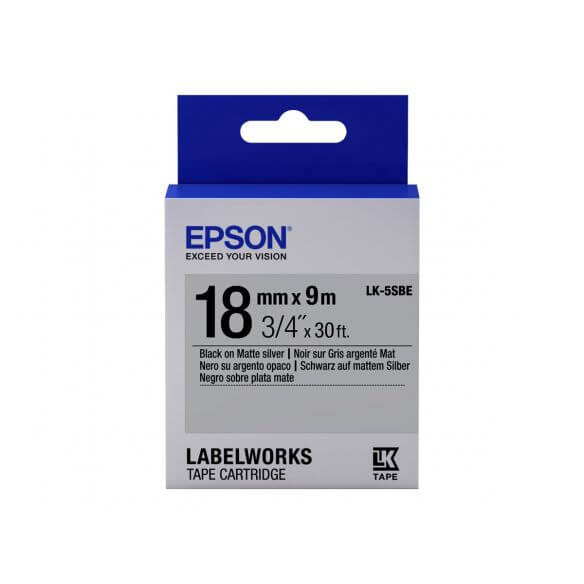 Epson LabelWorks LK-5SBE - bande d'étiquettes - 1 rouleau(x) - Rouleau (1,8 cm x 9 m)