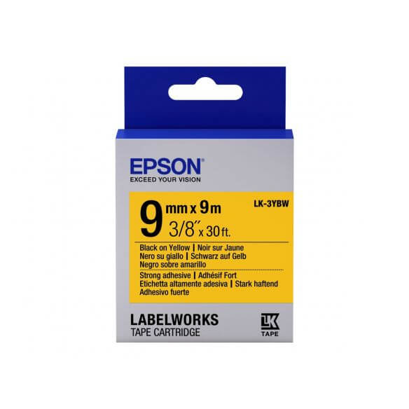 Epson LabelWorks LK-3YBW - bande d'étiquettes - 1 rouleau(x) - rouleau (9 cm x 9 m)